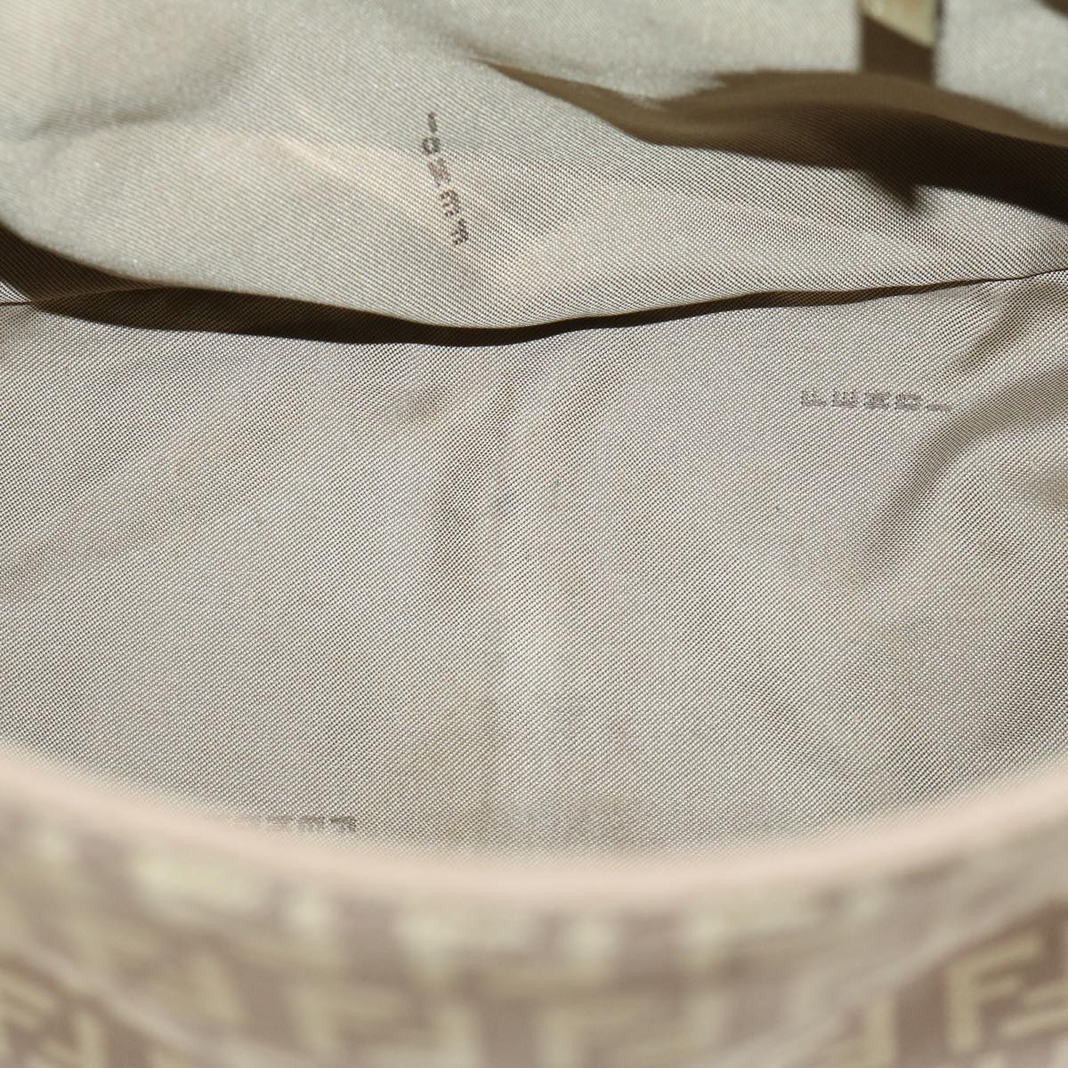 FENDI Zucchino Canvas Mamma Baguette Shoulder Bag Beige68063