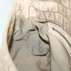 FENDI Zucchino Canvas Mamma Baguette Shoulder Bag Beige68063