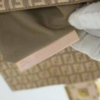FENDI Zucchino Canvas Mamma Baguette Shoulder Bag Beige68063