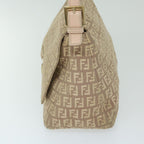 FENDI Zucchino Canvas Mamma Baguette Shoulder Bag Beige68063