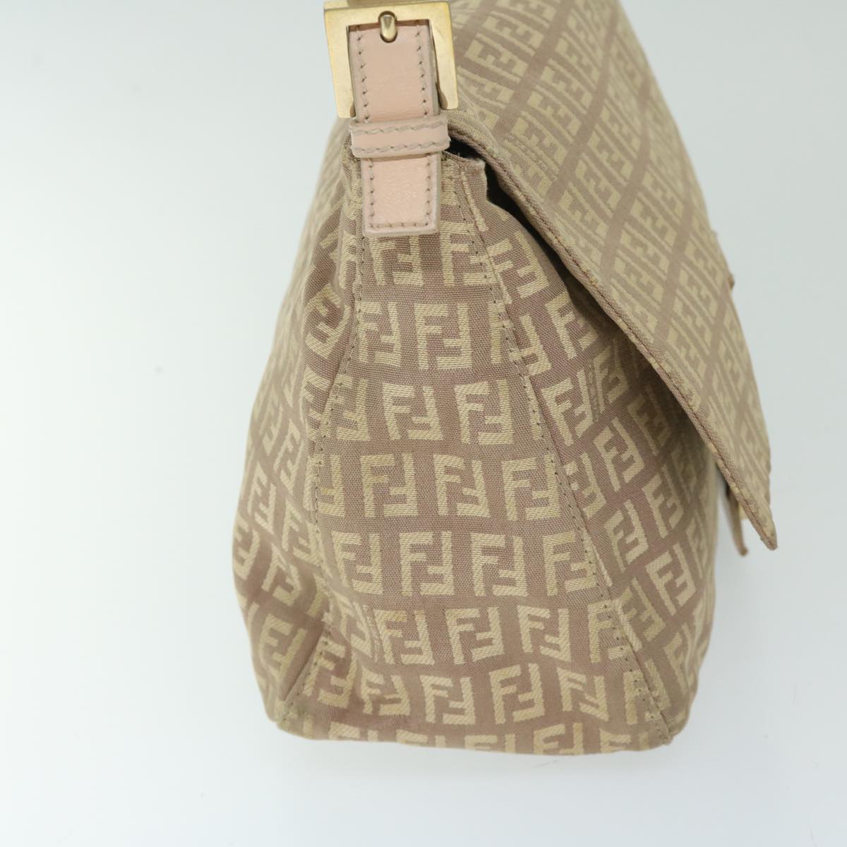 FENDI Zucchino Canvas Mamma Baguette Shoulder Bag Beige68063