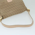 FENDI Zucchino Canvas Mamma Baguette Shoulder Bag Beige68063