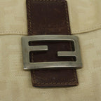 FENDI Zucca Canvas Mamma Baguette Shoulder Bag Beige68065