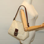 FENDI Zucca Canvas Mamma Baguette Shoulder Bag Beige68065