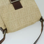 FENDI Zucca Canvas Mamma Baguette Shoulder Bag Beige68065