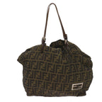 FENDI Zucca Canvas Tote Bag Black Brown68068