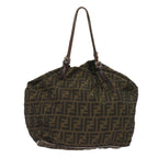 FENDI Zucca Canvas Tote Bag Black Brown68068