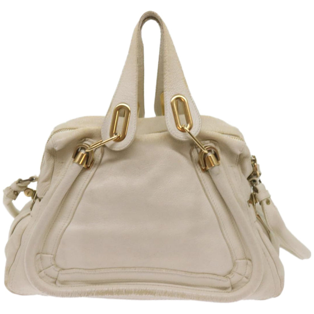 Chloe Mercy Shoulder Bag Leather White 68076
