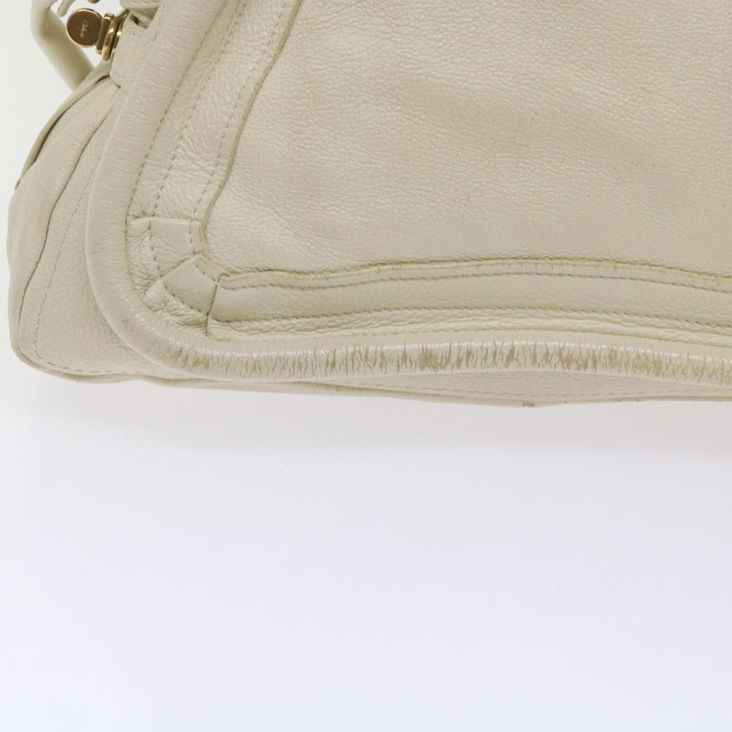 Chloe Mercy Shoulder Bag Leather White 68076