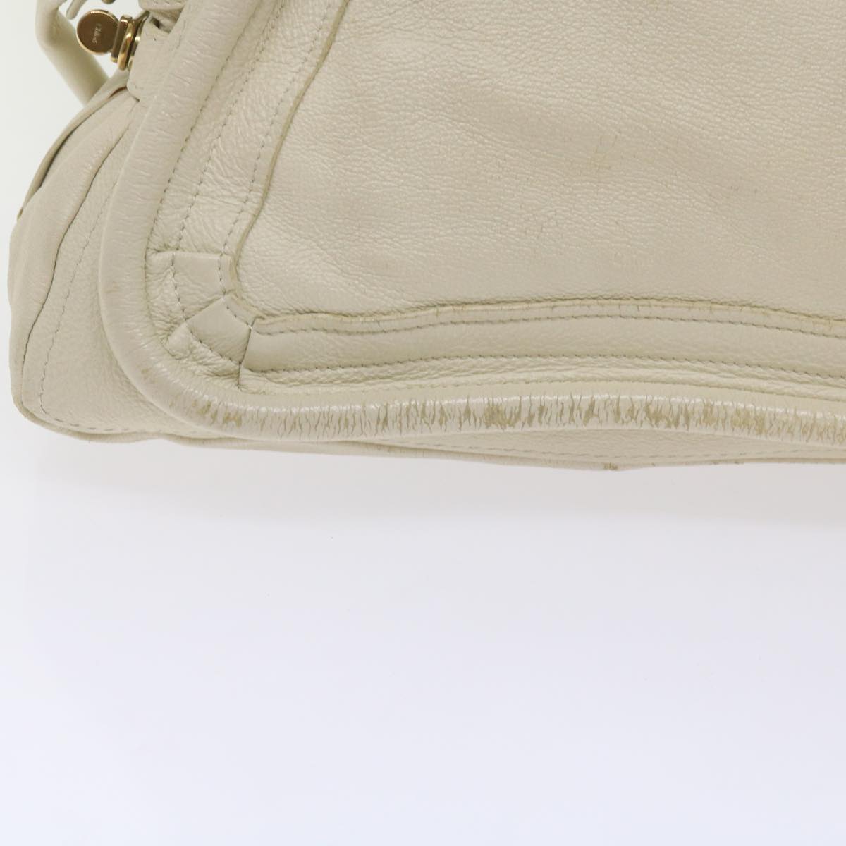 Chloe Mercy Shoulder Bag Leather White 68076