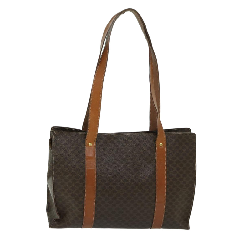 CELINE Macadam Canvas Tote Bag PVC Brown Auth 68077