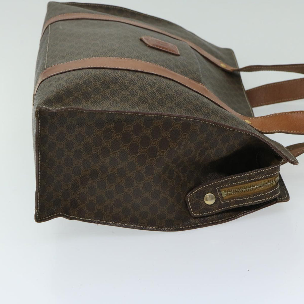 CELINE Macadam Canvas Tote Bag PVC Brown Auth 68077