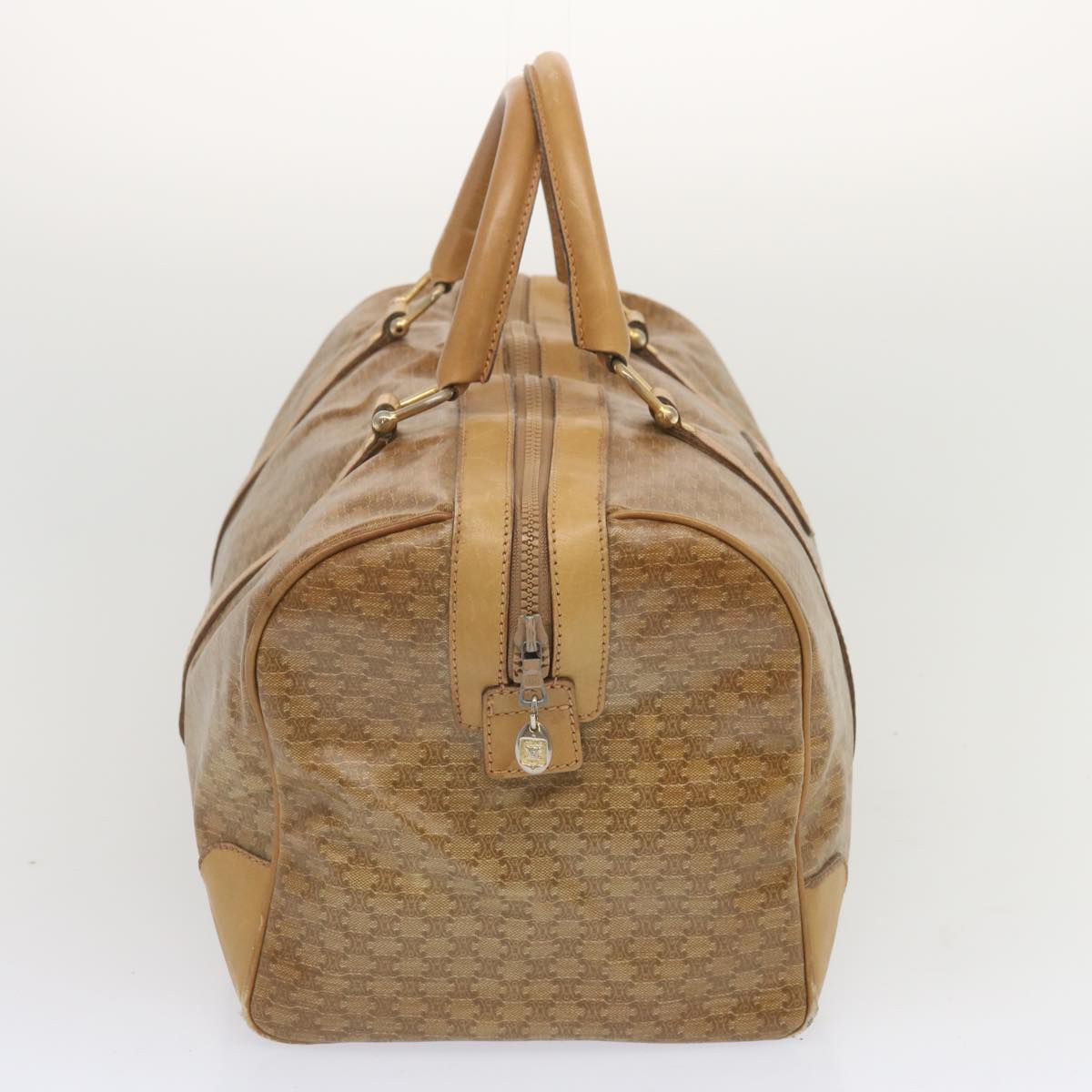 CELINE Macadam Canvas Boston Bag Beige  68079