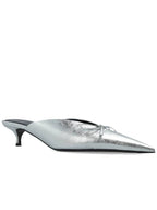 Balenciaga Balenciaga Heeled Mules Knife, Women's, Silver
