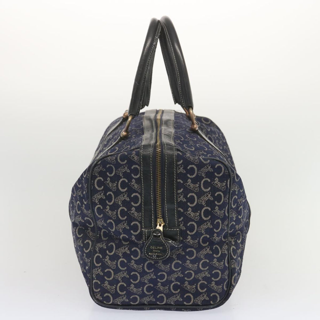 CELINE C Macadam Canvas Boston Bag Navy Auth 68080