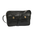 CELINE Shoulder Bag Leather Black  68125