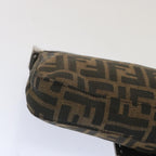 FENDI Zucca Canvas Mamma Baguette Shoulder Bag Black Brown68148