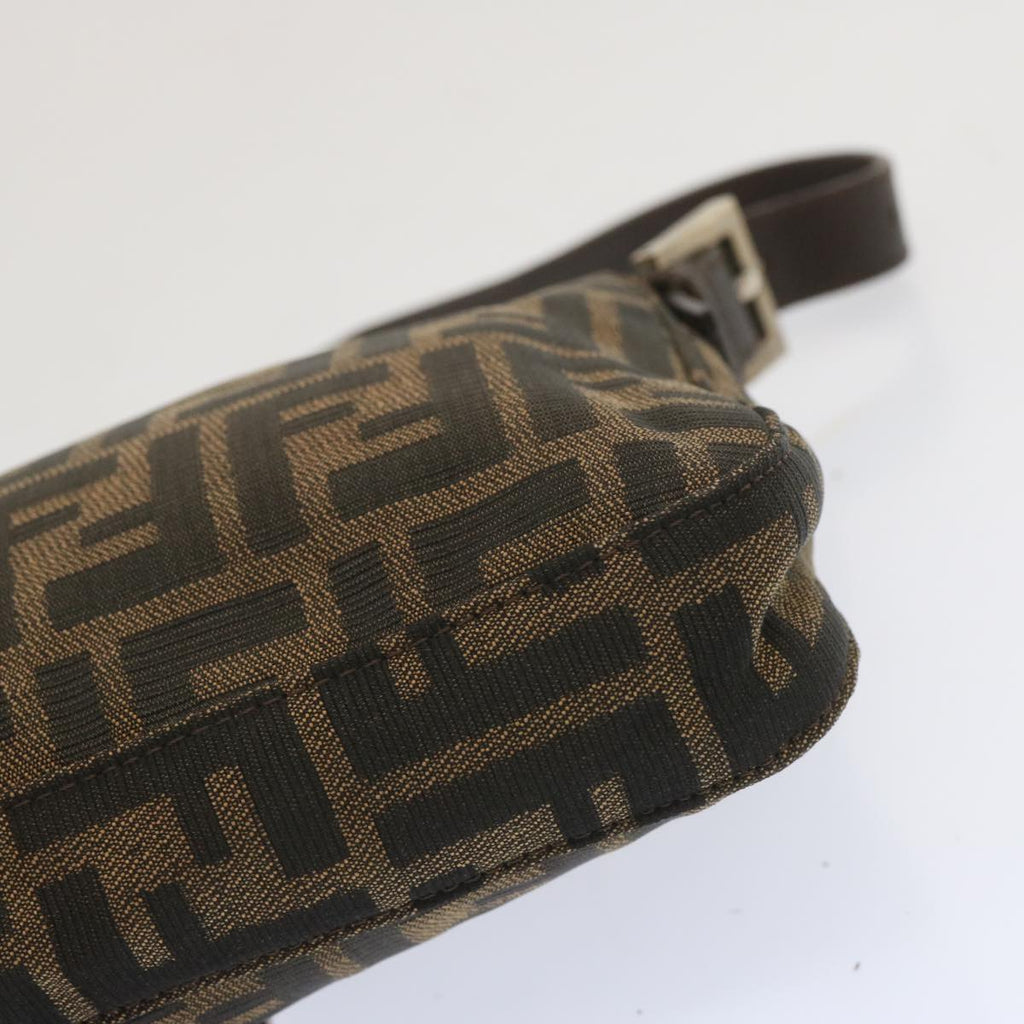 FENDI Zucca Canvas Mamma Baguette Shoulder Bag Black Brown68148