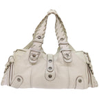 Chloe Silverado Shoulder Bag Leather White 68156