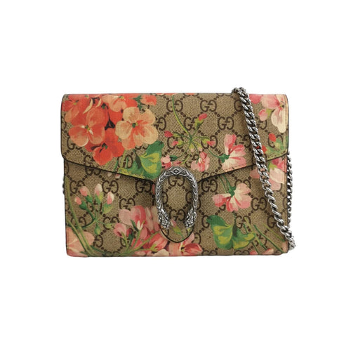Gucci Dionysus Mini Bag in Calfskin with Floral Print and Double Tiger Head Clasp 250430781173228