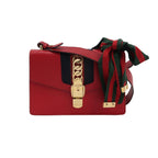 Gucci Sylvie Small Leather and Canvas Shoulder Bag 250430781173213
