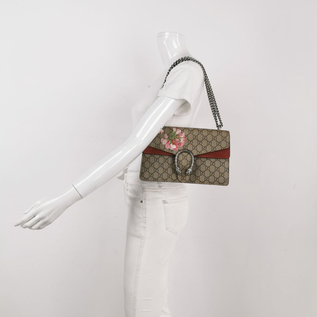 Gucci Dionysus Small Suede Floral Print Double Tiger Head Buckle Shoulder Bag 250430781173139