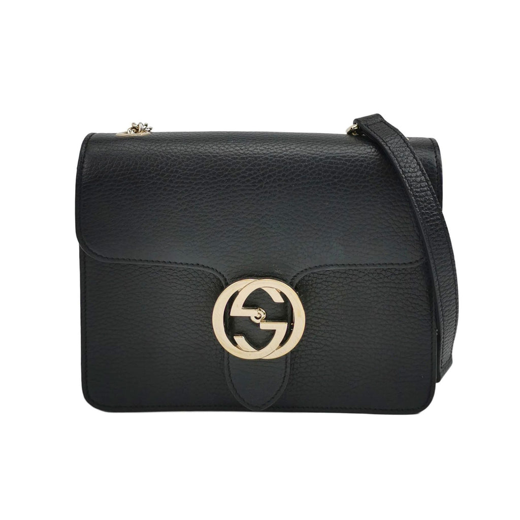 Gucci Interlocking G Small Leather Solid Shoulder Bag 057850200351