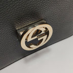 Gucci Interlocking G Small Leather Solid Shoulder Bag 057850200351