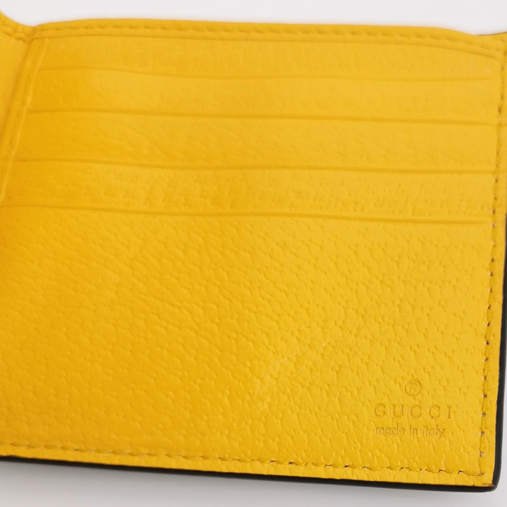 Gucci Neo Vintage Leather GG Monogram Tiger Head Logo Wallet 057850100155