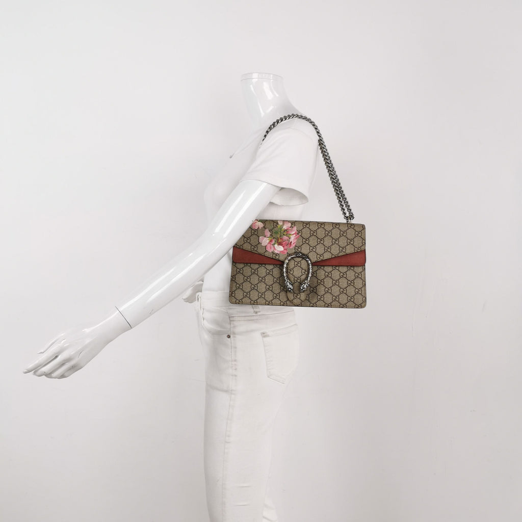 Gucci Dionysus Small Suede Floral Print Double Tiger Head Buckle Shoulder Bag 250430781173140