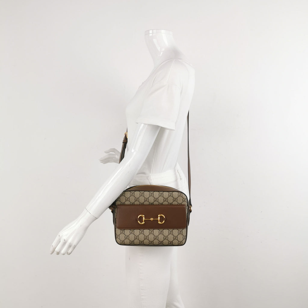 Gucci 1955 Small GG Canvas and Leather Camera Bag 2504305971172418