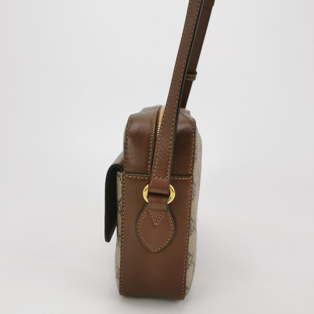 Gucci 1955 Small GG Canvas and Leather Camera Bag 2504305971172418