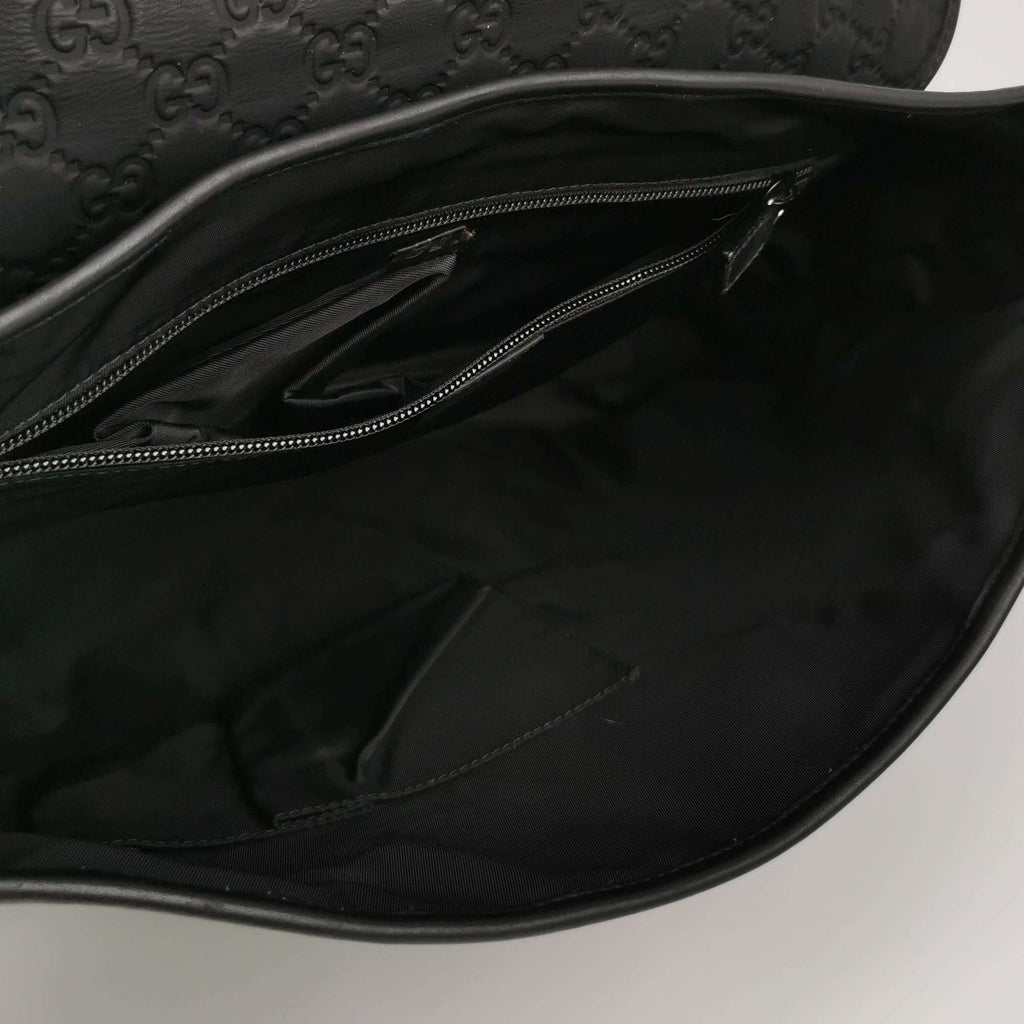 Gucci Leather Canvas Monogram Logo Shoulder Bag 250429781171657