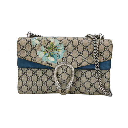 Gucci Dionysus Small Suede Floral Print Double Tiger Head Buckle Shoulder Bag 250430781173149