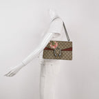 Gucci Dionysus Small Shoulder Bag in Suede with Floral Print and Double Tiger Head Buckle 250430781173184