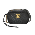 Gucci GG Marmont Mini Leather V-Stitch Double G Logo Camera Crossbody Shoulder Bag 250430781172422