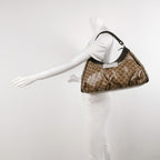 Gucci Abbey Leather Coated Canvas GG Monogram D-Ring Shoulder Bag 250430781172975