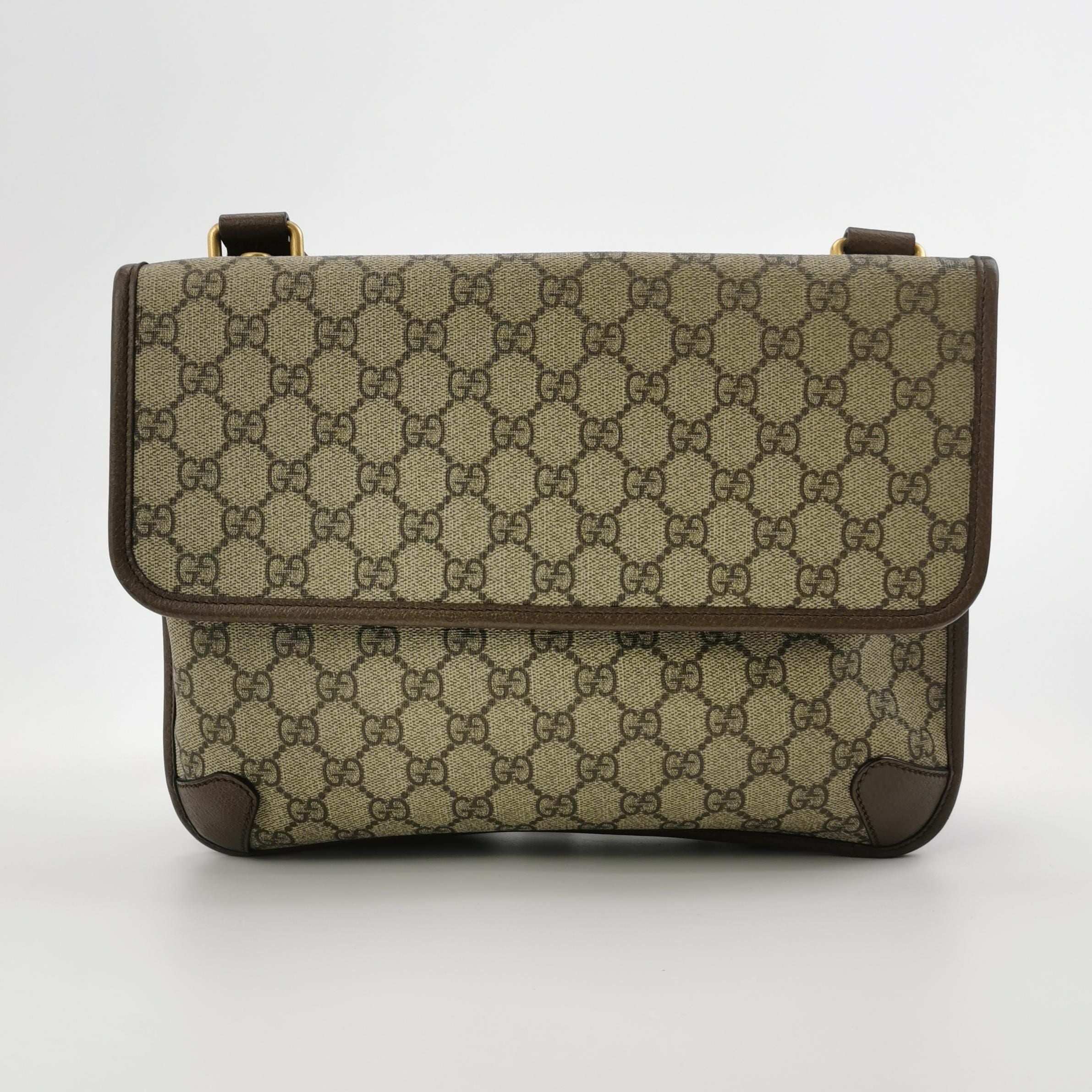Gucci Neo Vintage Medium GG Monogram Tiger Head Logo Shoulder Bag 250503781176861