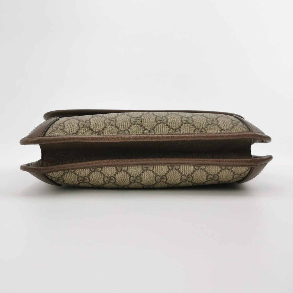 Gucci Neo Vintage Medium GG Monogram Tiger Head Logo Shoulder Bag 250503781176861