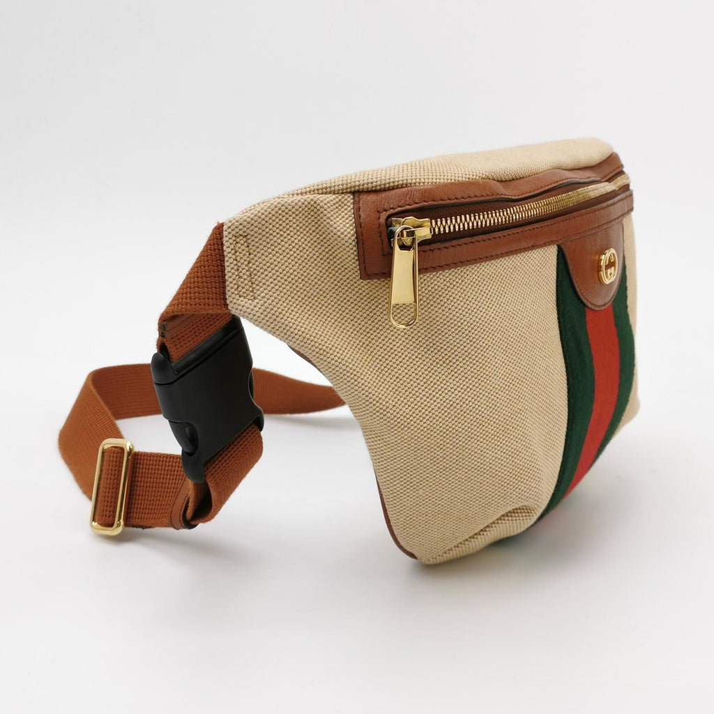 Gucci Leather and Canvas GG Logo Waist Bag Chest Bag 250502781175158