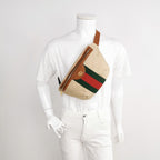 Gucci Leather and Canvas GG Logo Waist Bag Chest Bag 250502781175158