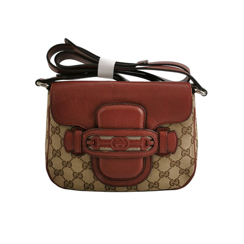 Gucci GG Canvas and Leather Shoulder Bag 250501781173575