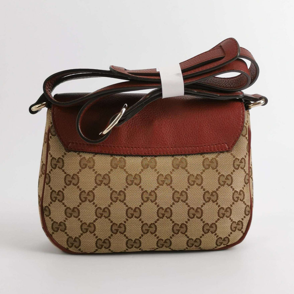 Gucci GG Canvas and Leather Shoulder Bag 250501781173575