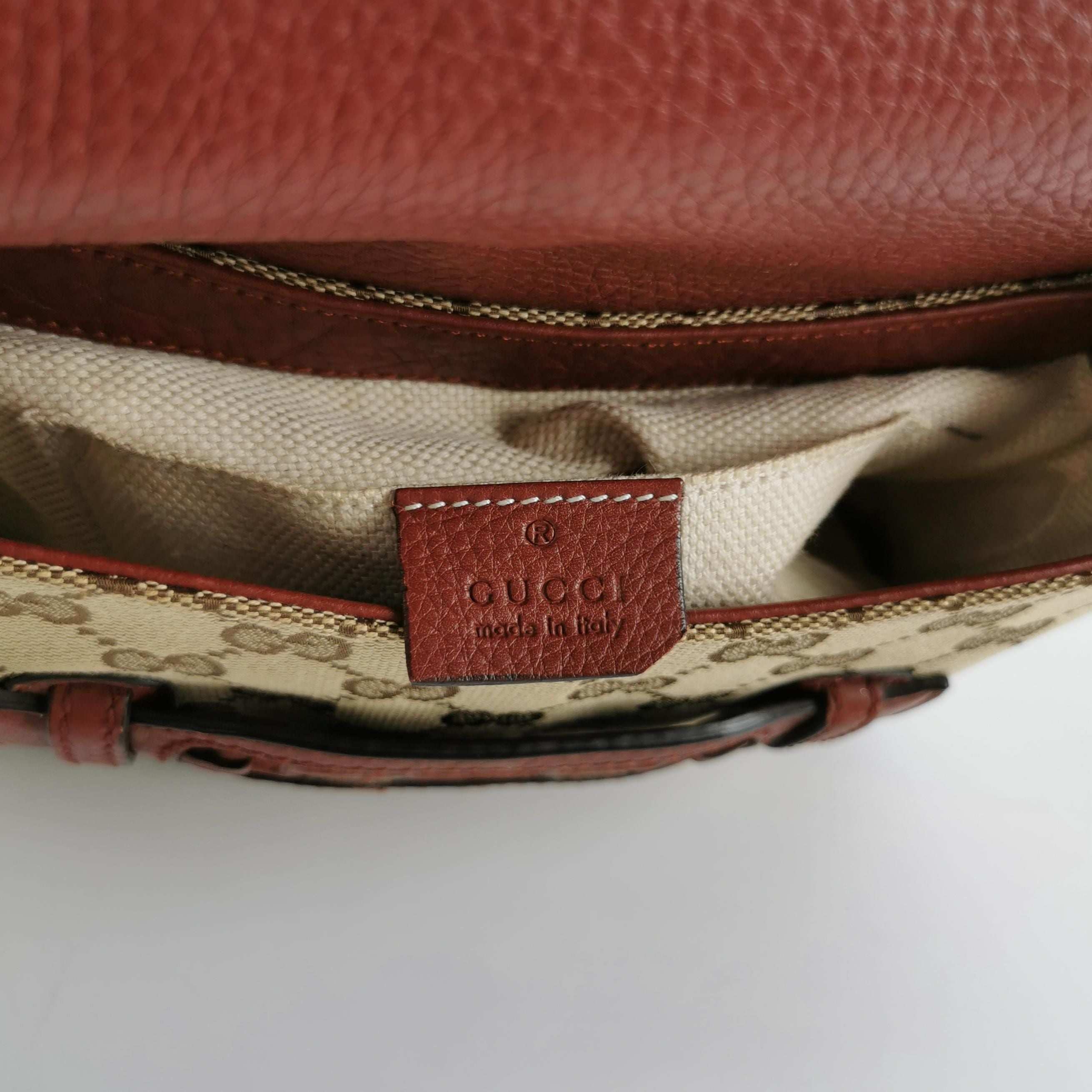 Gucci GG Canvas and Leather Shoulder Bag 250501781173575