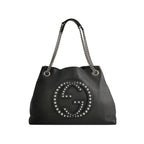 Gucci Soho Large Leather Studded GG Tote Shoulder Bag 250228781083805
