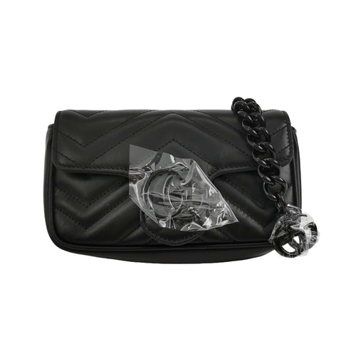 Gucci GG Marmont Mini Leather V-stitch Quilted Double G Logo Flap Shoulder Bag 250502781175562