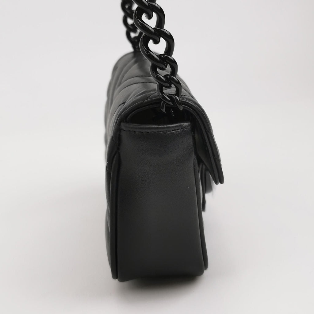Gucci GG Marmont Mini Leather V-stitch Quilted Double G Logo Flap Shoulder Bag 250502781175562