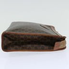 CELINE Macadam Canvas Clutch Bag PVC Brown Auth 68199