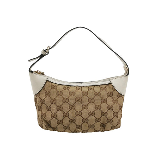 Gucci GG Canvas and Leather Zip Top Handle Shoulder Bag 250501781174503