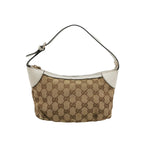 Gucci GG Canvas and Leather Zip Top Handle Shoulder Bag 250501781174503